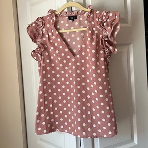 Pink Polka Dot Blouse